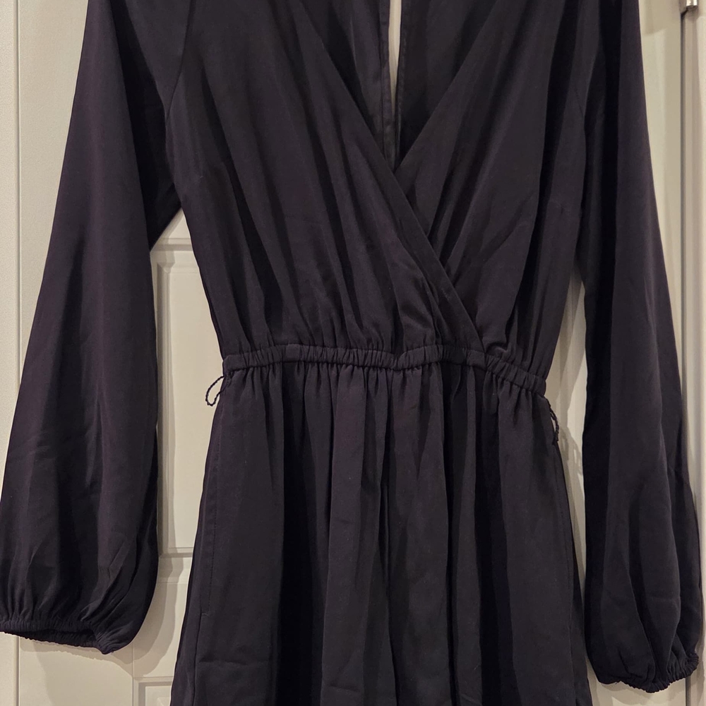 Abercrombie & Fitch Black Long Sleeve Romper